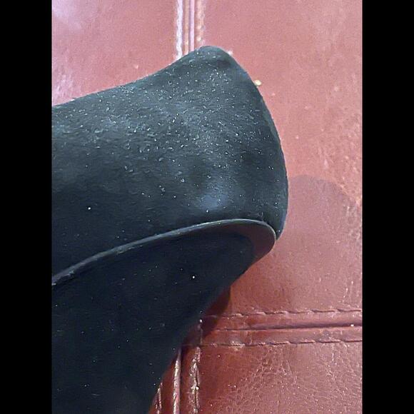 GIUSEPPE ZANOTTI Vintage Black Suede Cutout Pumps Buckle Unique 3” Heel Sz 39 - Picture 12 of 13